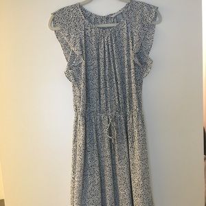H&M black and cream patterned dress